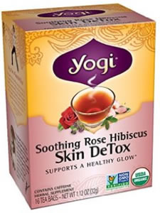 Rose Hibiscus Yogi Skin Detox Tea - Camilestea